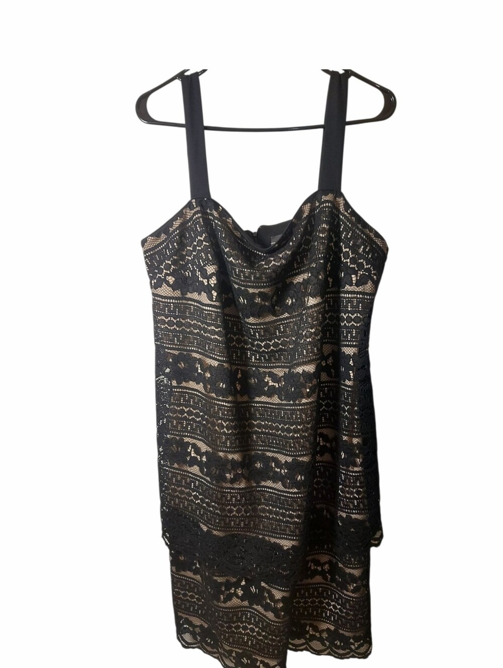 J & M Richards Plus Size Black Lace Dress